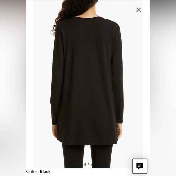 Eileen fisher Crewneck Long Sleeve Tunic Top size S - Picture 2 of 13